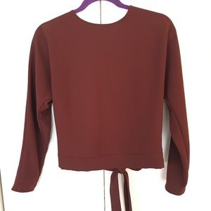 Aritzia Wilfred Cropped Open Back Top